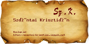 Szántai Krisztián névjegykártya