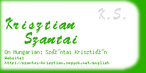 krisztian szantai business card